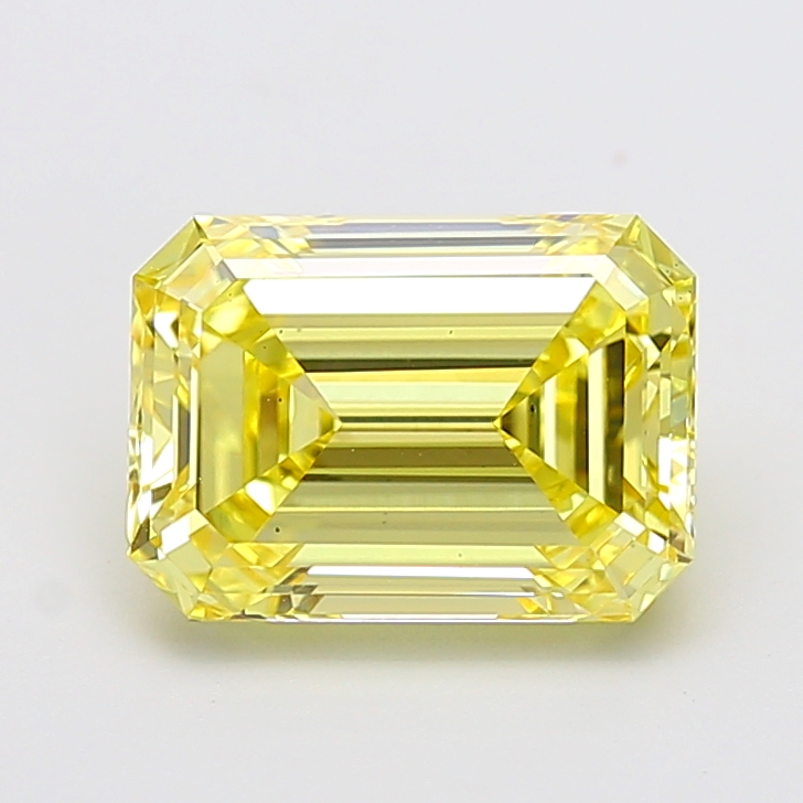 Emerald cut 4.03ct Fancy Intense Yellow VS2