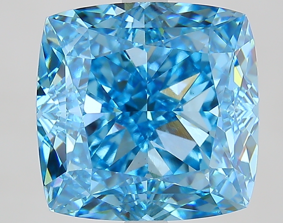 Cushion 7.03ct Fancy Vivid Blue VS1