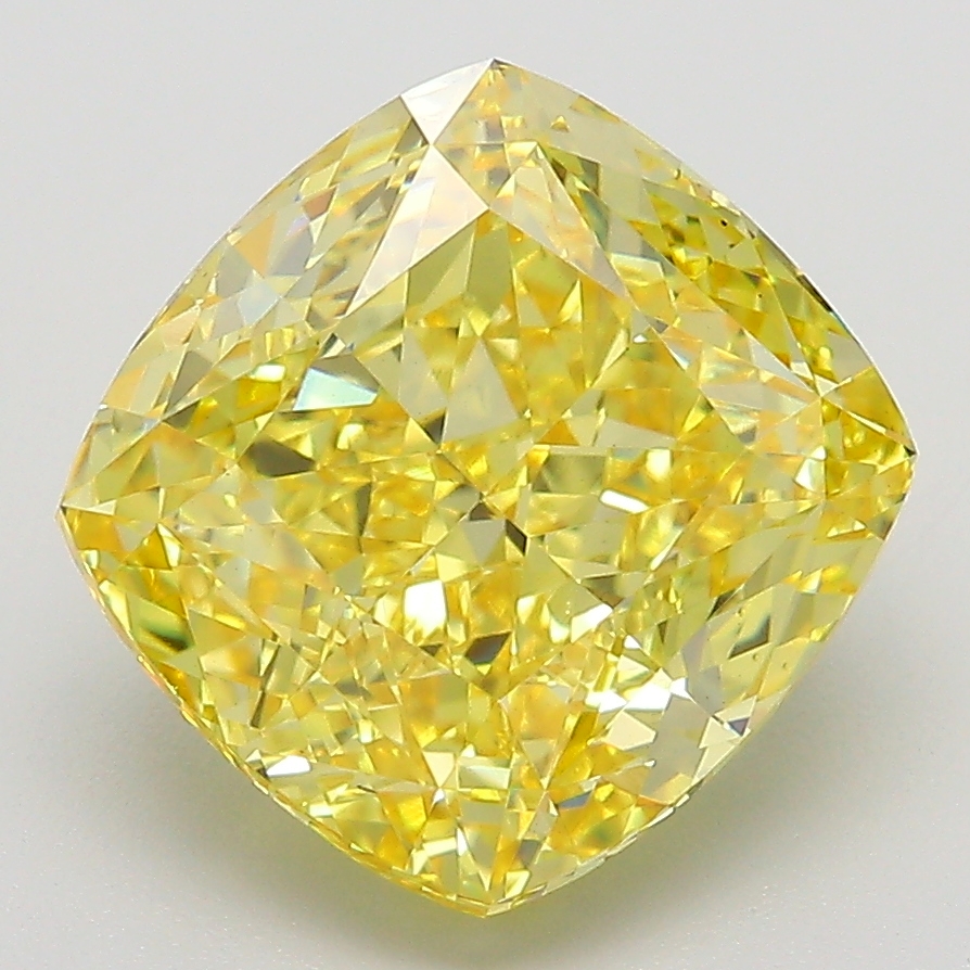 Cushion 5.06ct Fancy Intense Yellow VS1