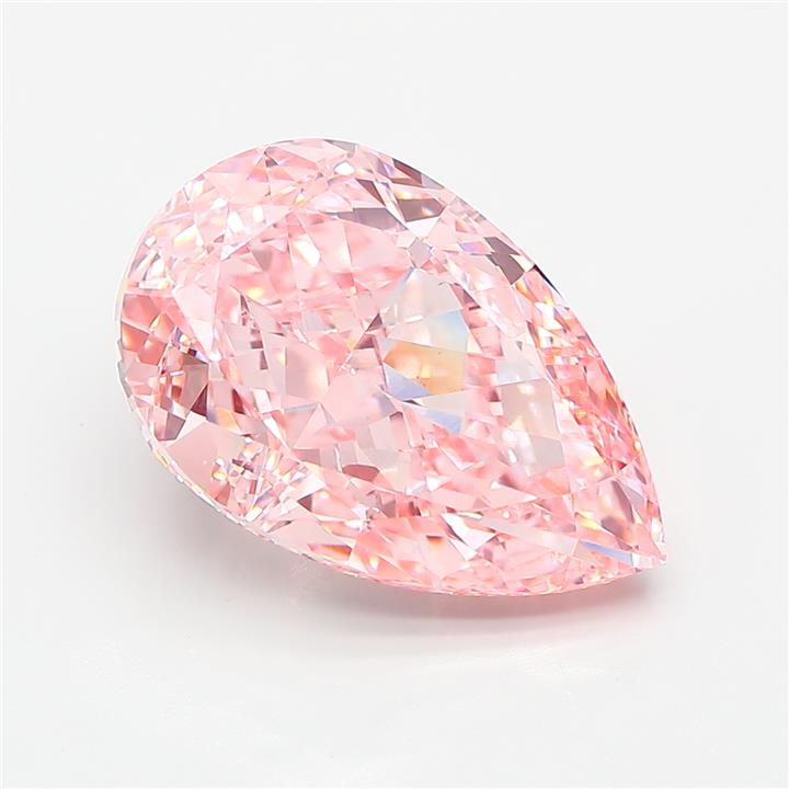Pear 7.12ct Fancy Vivid Pink VS1