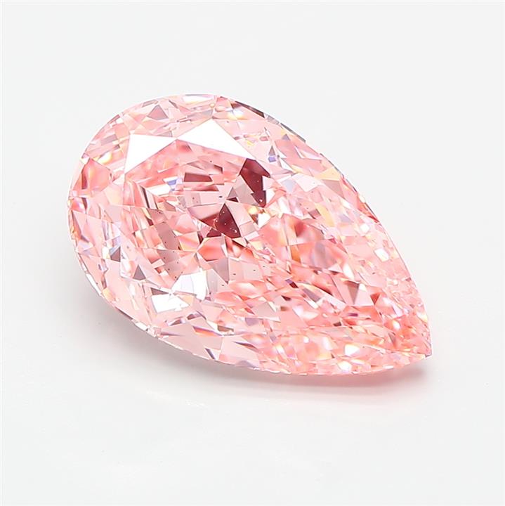 Pear 4.24ct Fancy Vivid Pink VS1