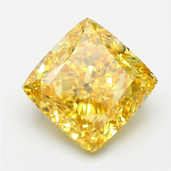 Cushion 17.4ct Fancy Vivid Yellow VS2