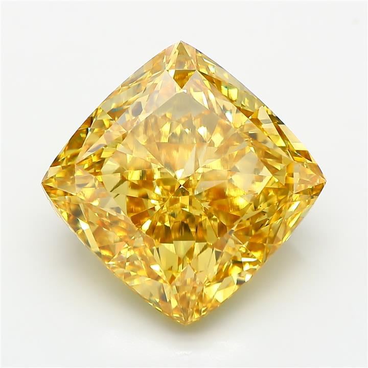 Cushion 13.6ct Fancy Vivid Yellow VS1