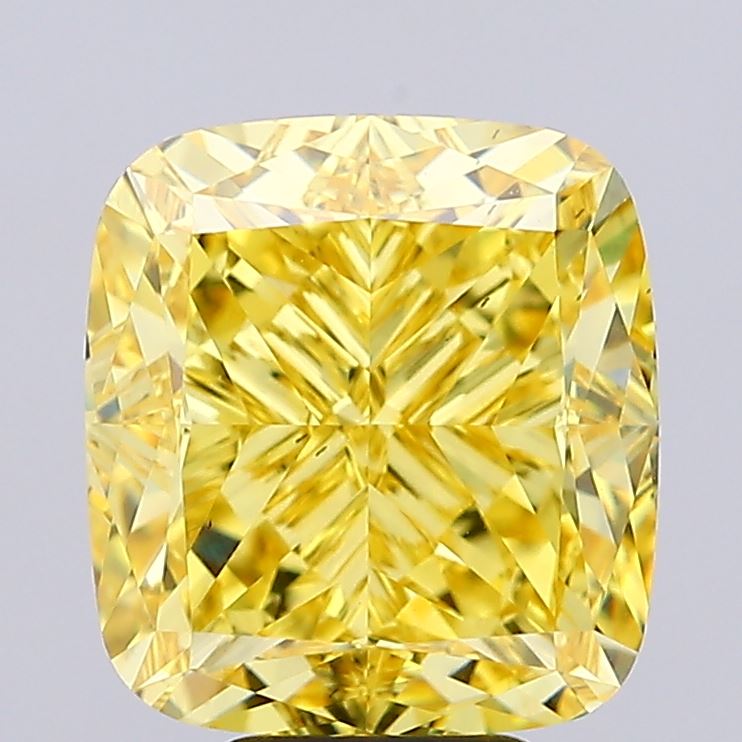 Cushion 9.59ct Fancy Vivid Yellow VS1