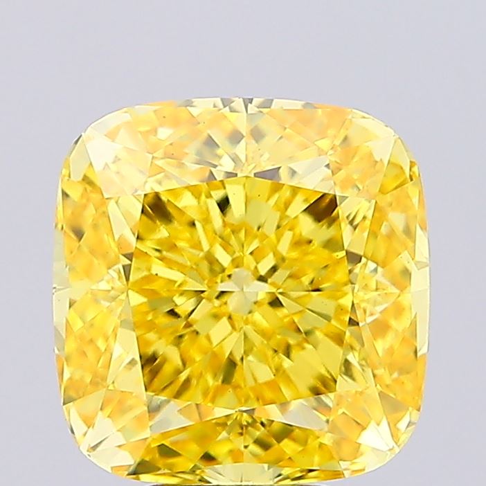 Cushion Modified 7.05ct Fancy Vivid Yellow VS1