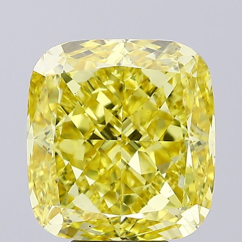 Cushion 5.92ct Fancy Intense Yellow VS1