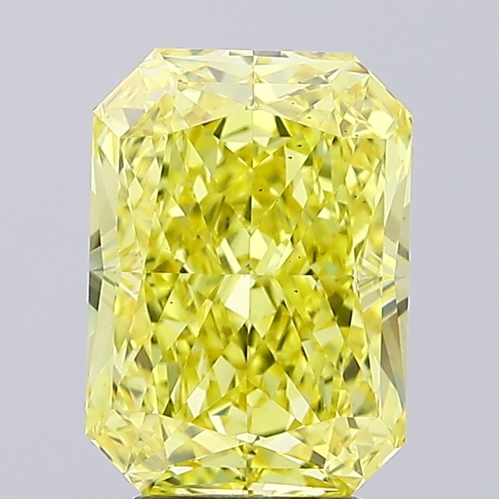 Radiant 4.57ct Fancy Vivid Yellow VS1