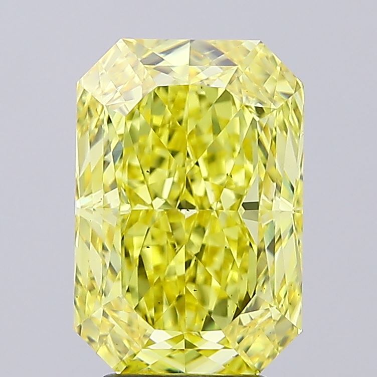 Radiant 5.00ct Fancy Vivid Yellow VS2