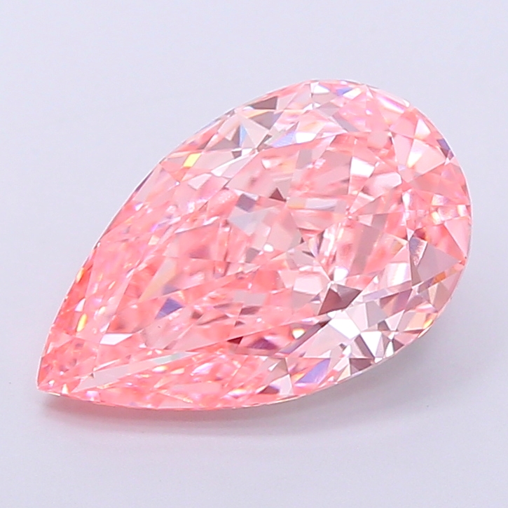 Pear 4.51ct Fancy Vivid Pink VVS2