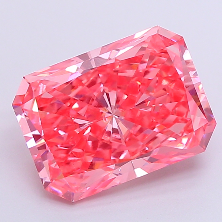 Radiant 4.92ct Fancy Vivid Pink VS2