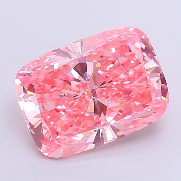 Cushion Modified 4.04ct Fancy Vivid Pink VVS2