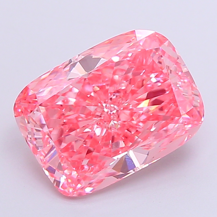 Cushion Modified 4.16ct Fancy Vivid Pink VS1
