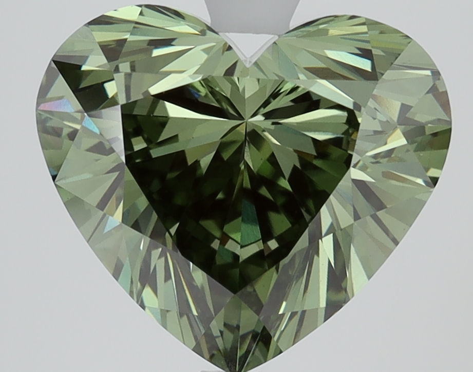 Heart 4.11ct Fancy Vivid Green VVS2