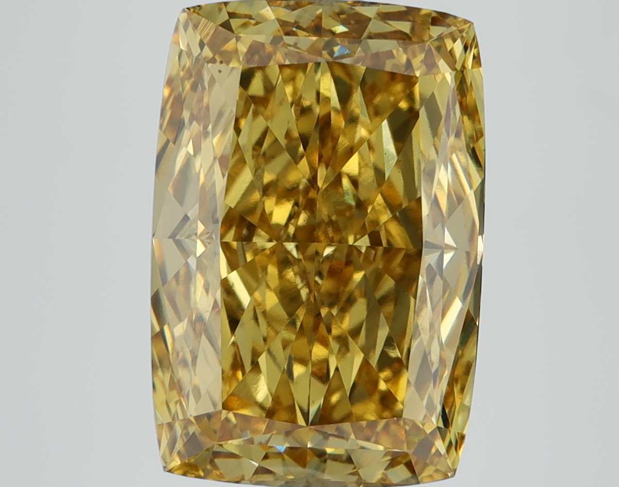 Cushion 6.12ct Fancy Vivid Yellow VS2