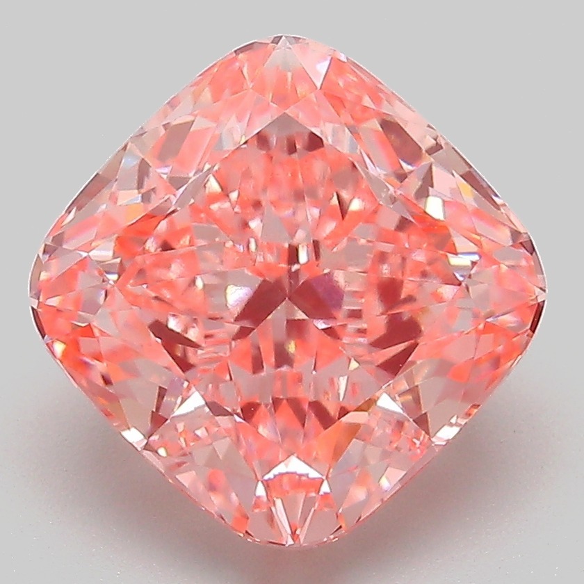 Cushion 4.09ct Fancy Vivid Pink VVS2