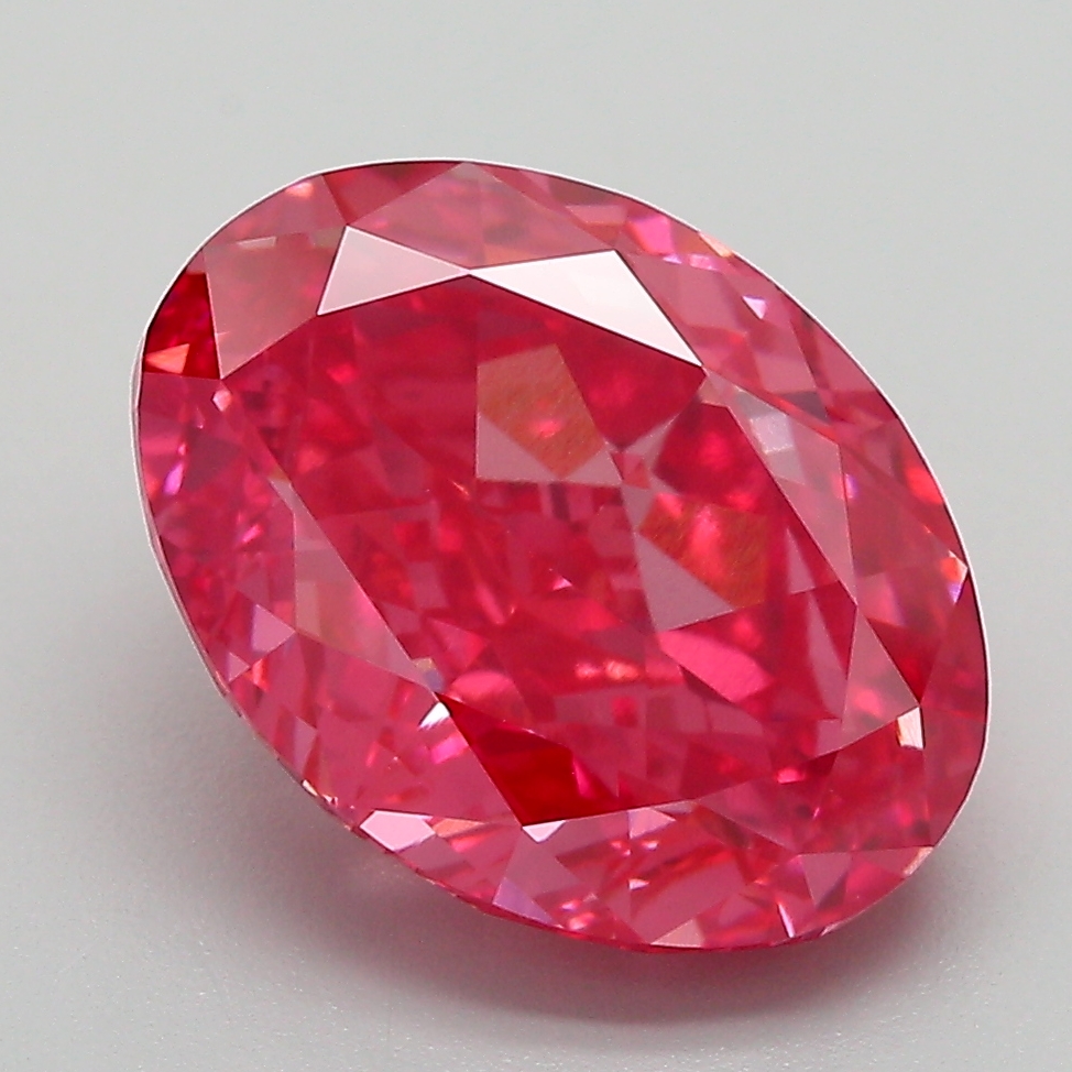 Oval 5.10ct Fancy Vivid Pink VVS2