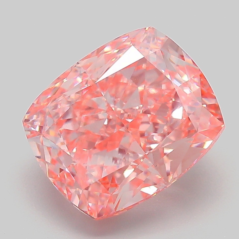 Cushion 5.17ct Fancy Vivid Pink VS1