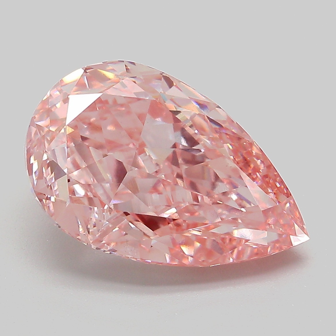 Pear 6.03ct Fancy Vivid Pink VS1