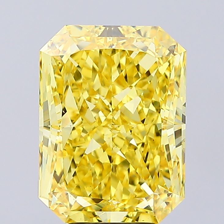 Radiant 6.51ct Fancy Vivid Yellow VS1