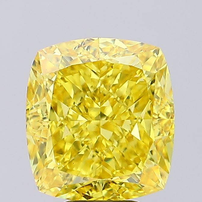 Cushion 8.08ct Fancy Vivid Yellow VS1