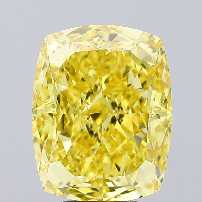Cushion 8.11ct Fancy Vivid Yellow VS2