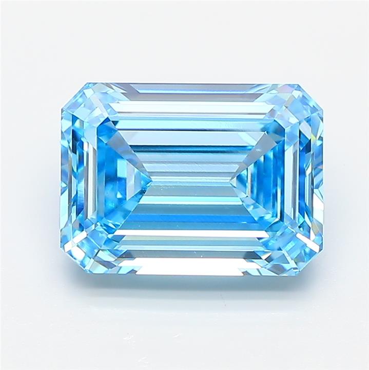 Emerald cut 4.05ct Fancy Vivid Blue VVS2