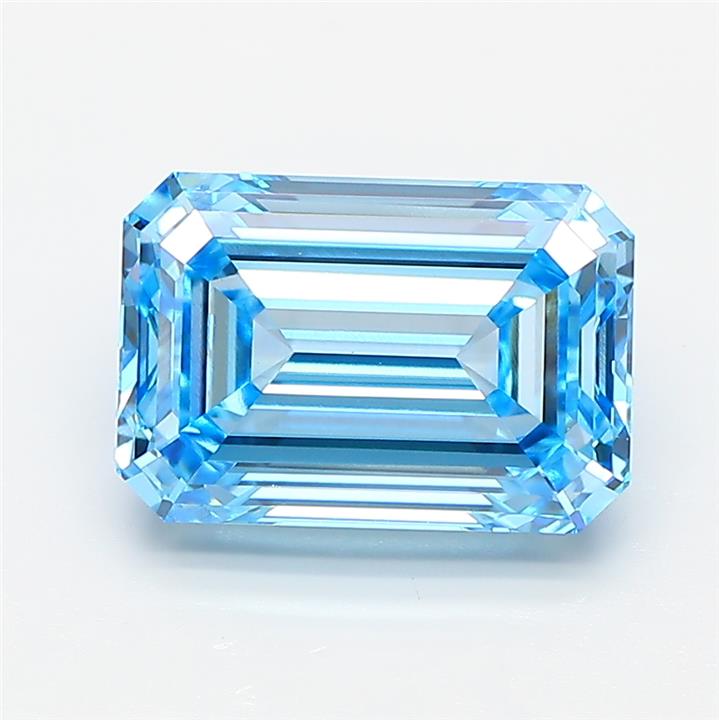 Emerald cut 4.01ct Fancy Vivid Blue VVS2