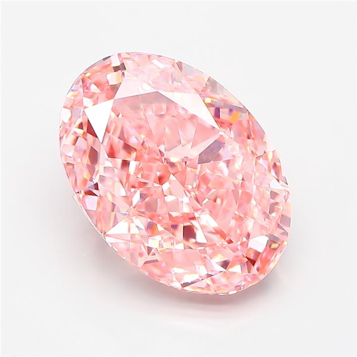 Oval 7.07ct Fancy Vivid Pink VVS2