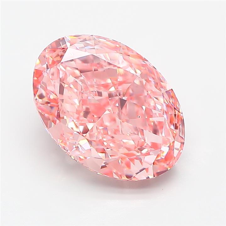 Oval 4.04ct Fancy Vivid Pink VS2