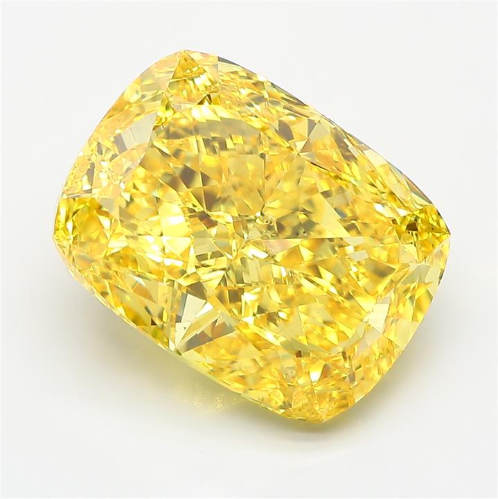 Cushion 12ct Fancy Vivid Yellow VS1