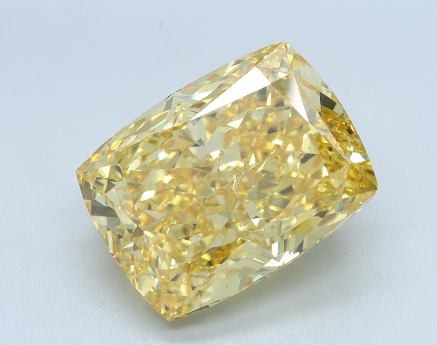 Cushion 8.06ct Fancy Vivid Yellow VS1