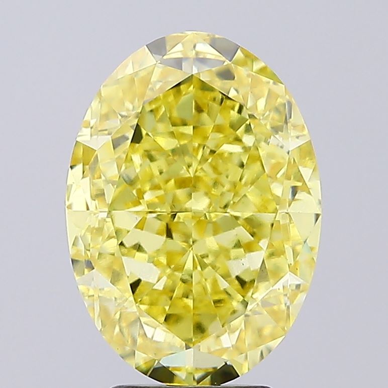 Oval 5.16ct Fancy Vivid Yellow VS1