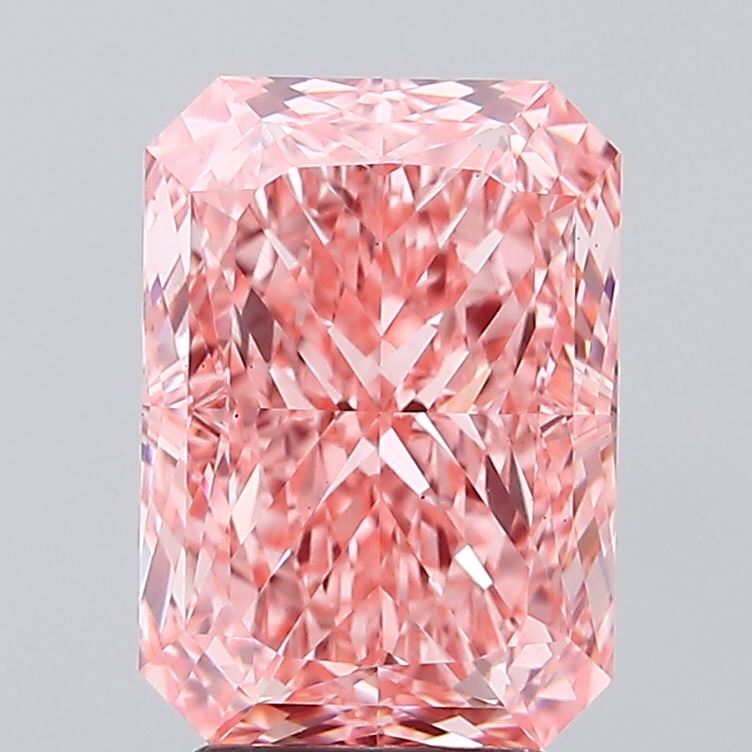 Radiant 4.10ct Fancy Vivid Pink VS1