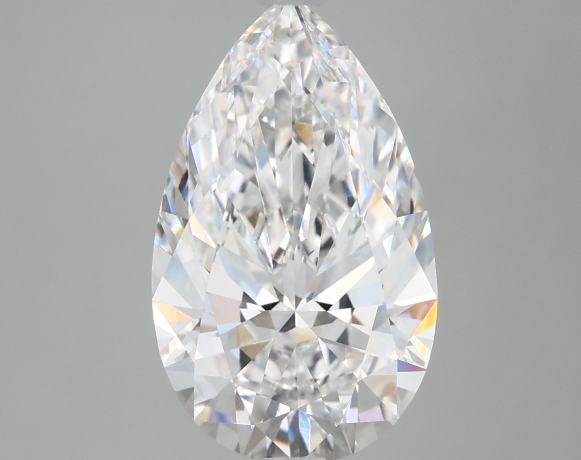 3.77 Carat Pear Cut E VVS1 Diamond - view 1