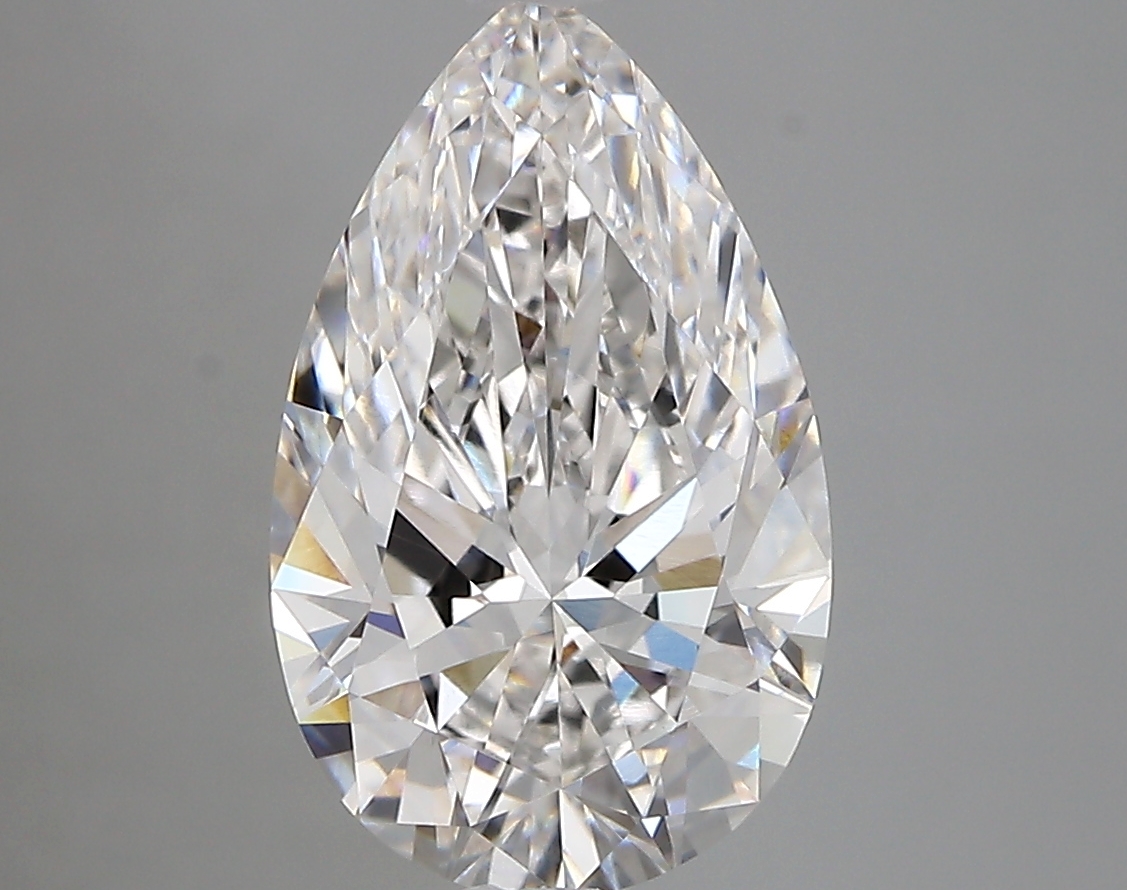 3.12 Carat Pear Cut F VVS1 Diamond - view 1