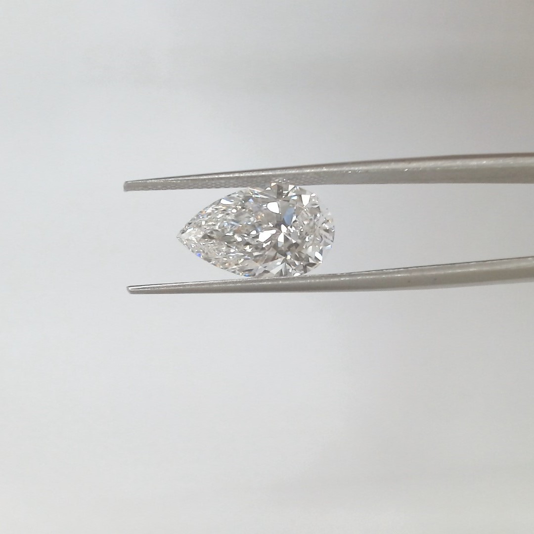 4.08 Carat Pear Cut F VVS1 Diamond - view 1