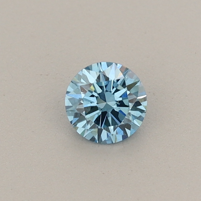 0.22ct Round Lab-Grown Diamond · Fancy Vivid Blue/VS2