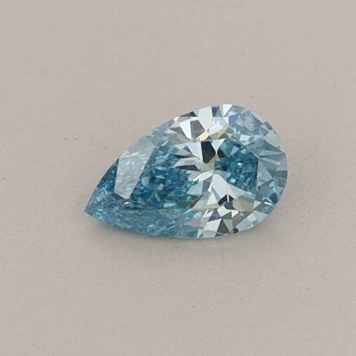 0.24ct Pear Lab-Grown Diamond · Fancy Vivid Blue/VS2