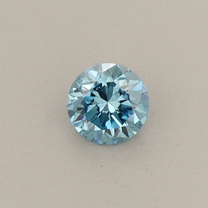 0.22ct Round Lab-Grown Diamond · Fancy Vivid Blue/VS2