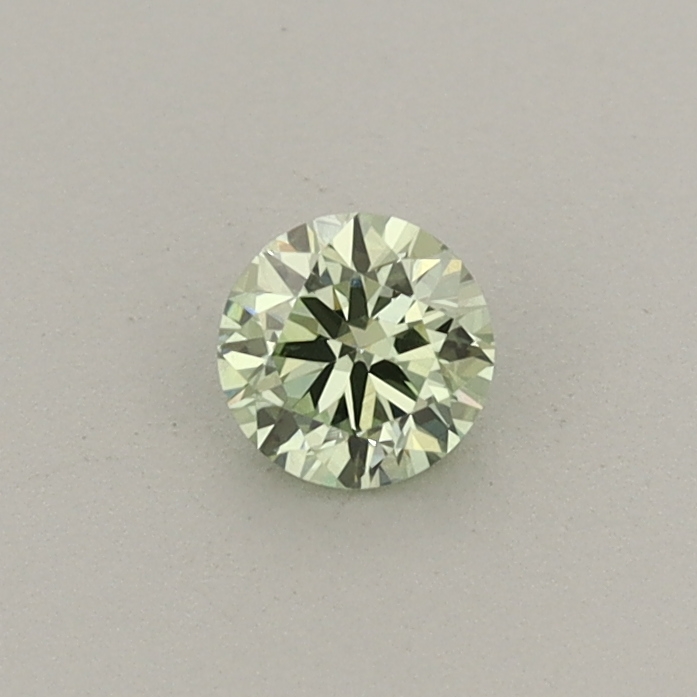 0.22ct Round Lab-Grown Diamond · Fancy Vivid Green/VVS2